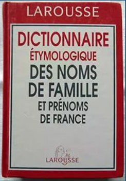 Image de l'objet &laquo; DICTIONNAIRE ETYMOLOGIQUE DES NOMS DE FAMILLE ET PRENOMS DE FRANCE &raquo;