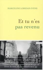 Image de l'objet &laquo; ET TU N'ES PAS REVENU &raquo;