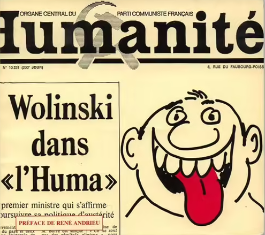 Image de l'objet « WOLINSKI DANS L'HUMA »