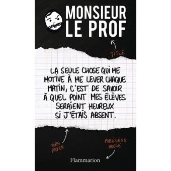 Image de l'objet &laquo; MONSIEUR LE PROF &raquo;
