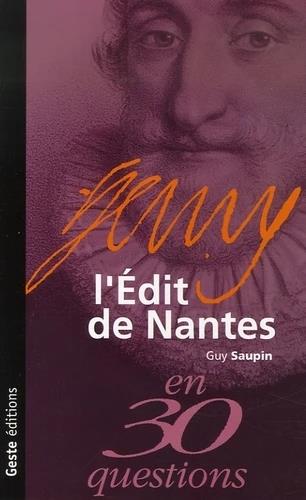 Image de l'objet &laquo; EDIT DE NANTES EN 30 QUESTIONS (L') &raquo;